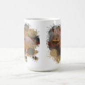 Mug Baby Hippo Abstrait Paint Splatter Faune (Centre)