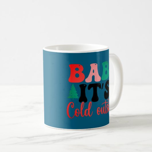 Mug Baby it's cold outside blue (Devant droit)
