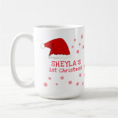 Mug Baby`s First Christmas Santa Hat Snowflake (Gauche)