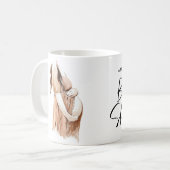 Mug Baby shower aquarelle illustration script simple (Devant gauche)