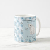 Mug Baby shower cadeau Blue Winter Polar Bear (Devant droit)
