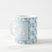 Mug Baby shower cadeau Blue Winter Polar Bear (Devant gauche)