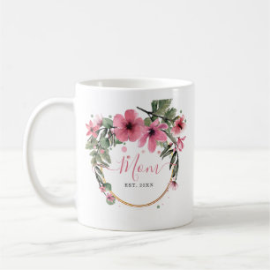 Mug Baby shower d'aquarelle rose et or
