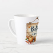 Mug Baby shower d'automne en latte (Angle gauche)