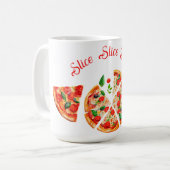 Mug Baby shower de tranche de pizza italienne moderne (Devant gauche)
