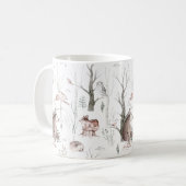 Mug Baby shower des amis de la forêt aquarelle (Devant gauche)