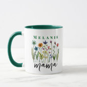 Mug Baby shower Fleur sauvage Mama (Gauche)