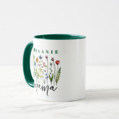 Mug Baby shower Fleur sauvage Mama (Devant gauche)