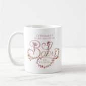 Mug Baby shower Fleur sauvage rose - Dusty Floral Boh (Gauche)