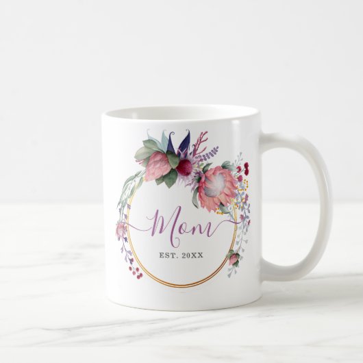 Mug Baby shower Floral et Gold (Droite)