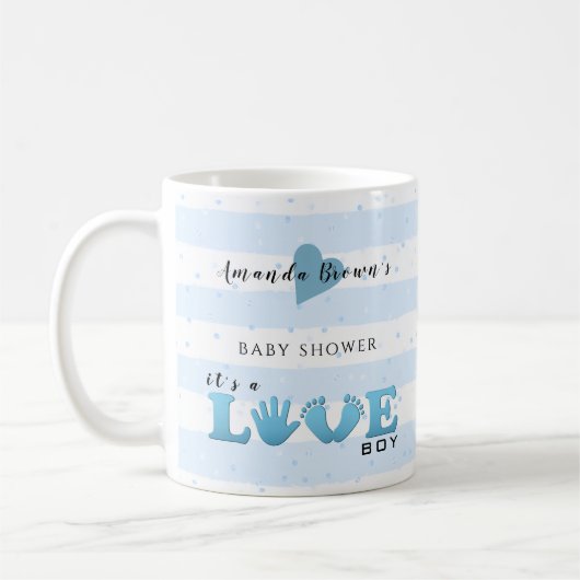 Mug Baby shower Love Baby Boy (Gauche)