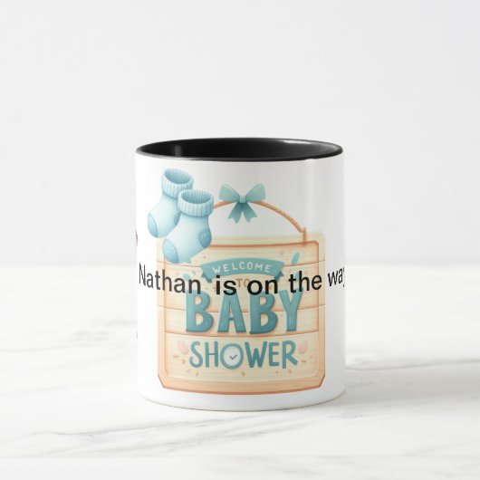 Mug Baby shower pour un garçon (Centre)