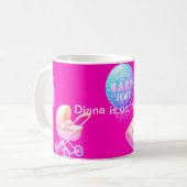 Mug Baby shower pour une fille (Devant gauche)