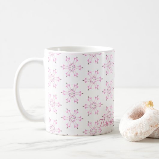 Mug Baby shower rose Belle Bébé FleurModèle FleurModèl (Avec donut)