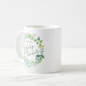 Mug Baby shower verdure couronne (Devant gauche)