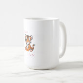 Mug 🐯Baby Tiger Art with Pink Butterflies - (Devant droit)
