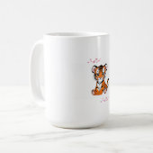 Mug 🐯Baby Tiger Art with Pink Butterflies - (Devant gauche)