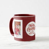 Mug Baby's First Christmas Custom Name Photo Keepsake (Devant gauche)