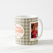 Mug Baby's First Christmas Custom Name Photo Keepsake (Devant droit)