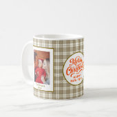 Mug Baby's First Christmas Custom Name Photo Keepsake (Devant gauche)