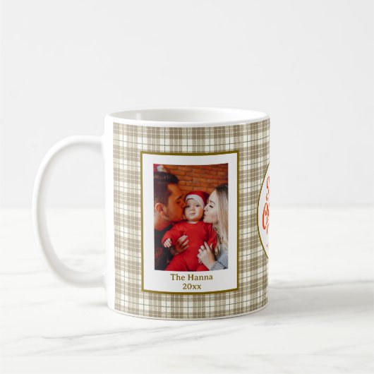 Mug Baby's First Christmas Custom Name Photo Keepsake (Gauche)