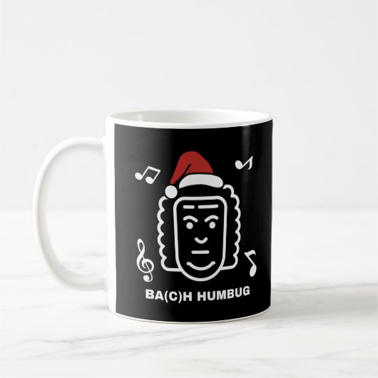 Mug BACH Funny Classical Music Composer Christmas Pun (Gauche)