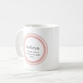 Mug Bachelorette de café de femme de ménage rose (Devant gauche)