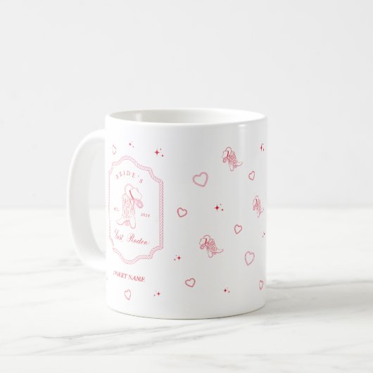Mug Bachelorette de Rodéo Dernière de la mariée (Devant gauche)
