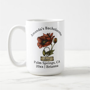 Mug Bachelorette Mois de naissance Fleur août Populair