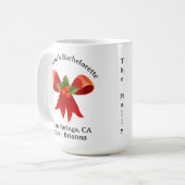 Mug Bachelorette Mois de naissance Fleur Décembre Holl (Devant gauche)