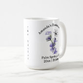 Mug Bachelorette Mois de naissance Fleur Février Viole (Devant droit)