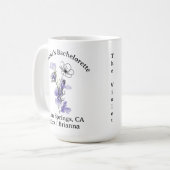 Mug Bachelorette Mois de naissance Fleur Février Viole (Devant gauche)