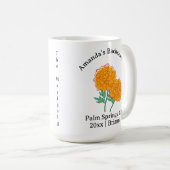 Mug Bachelorette Mois de naissance Fleur Octobre Marig (Devant droit)