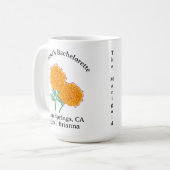 Mug Bachelorette Mois de naissance Fleur Octobre Marig (Devant gauche)