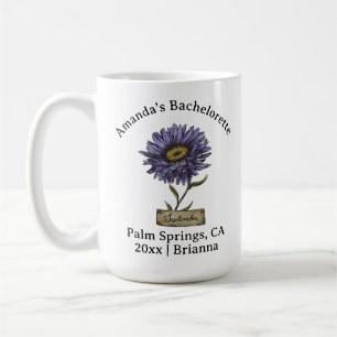 Mug Bachelorette Mois de naissance Fleur Septembre Ast