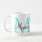 Mug bachelorette parti monogramme ajouter nom date pla (Gauche)