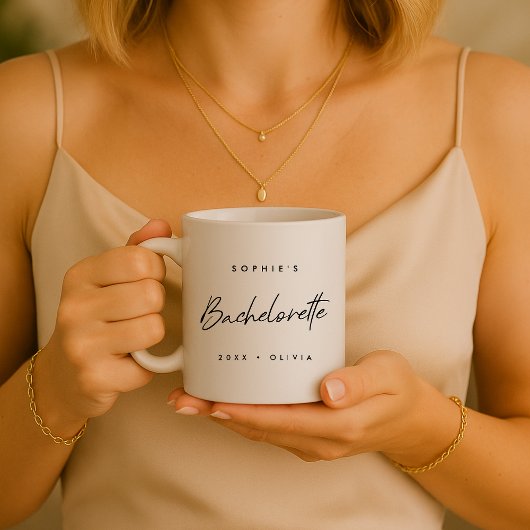 Mug Bachelorette | Script minimaliste Épouse moderne