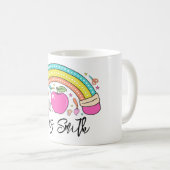 Mug back School Rainbow Teacher Life (Devant droit)
