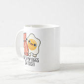Mug Bacon And Eggs On Toes Funny Toast Pun  (Devant gauche)