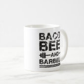 Mug Bacon, Boeuf, Barbells - Gym Working Motivational (Devant droit)