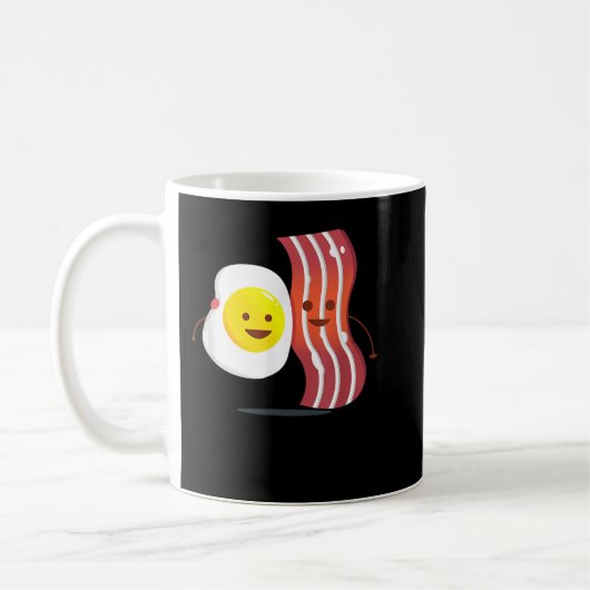 Mug Bacon Et Oeufs Best Breakfast Brunch Amis Tee (Gauche)