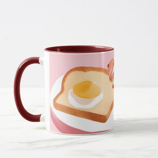 Mug Bacon et œufs et toast (Gauche)