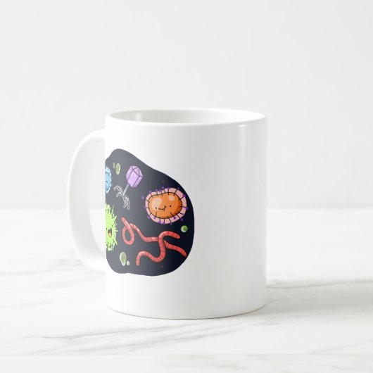 Mug Bactérie de Cute Kawaii (Devant gauche)