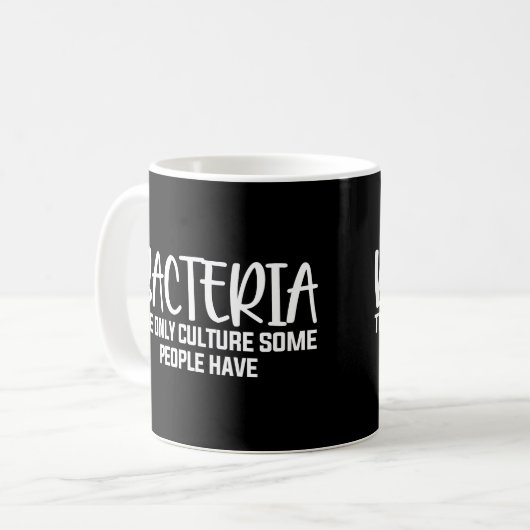 Mug Bactérie La Microbiologie Drôle Dire (Devant gauche)