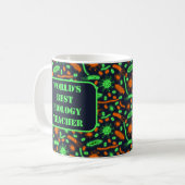 Mug Bactérie lumineuse Micro-organisme orange vert tox (Devant gauche)