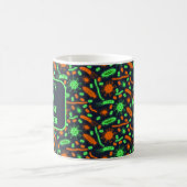 Mug Bactérie lumineuse Micro-organisme orange vert tox (Centre)