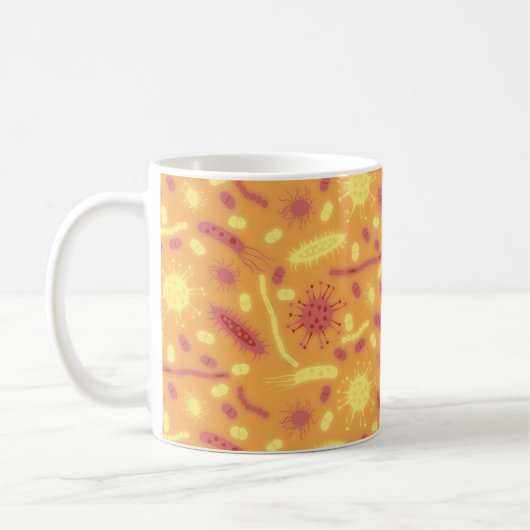 Mug Bactérie lumineuse Microorganisme orange (Gauche)