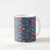 Mug Bactérie lumineuse Microorganisme rose bleu (Devant droit)