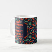 Mug Bactérie lumineuse Microorganisme vert rouge (Devant gauche)