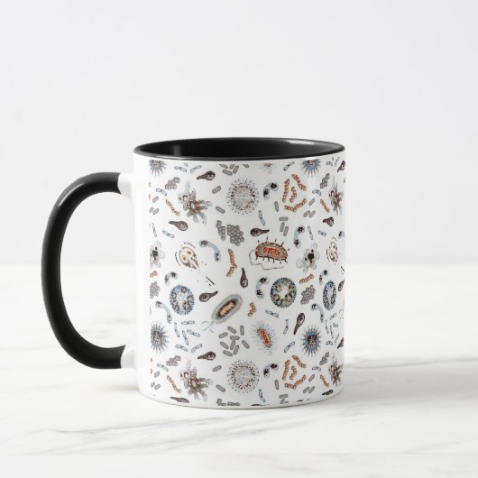 Mug Bactéries et motif de virus (Gauche)